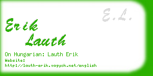 erik lauth business card